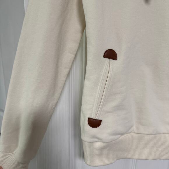 Wanakome Cream Beige Hooded Pullover Sweatshirt Size Medium - Picture 8 of 16